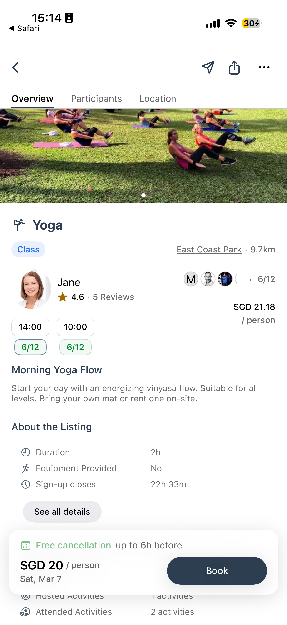 Yoga Flow listing